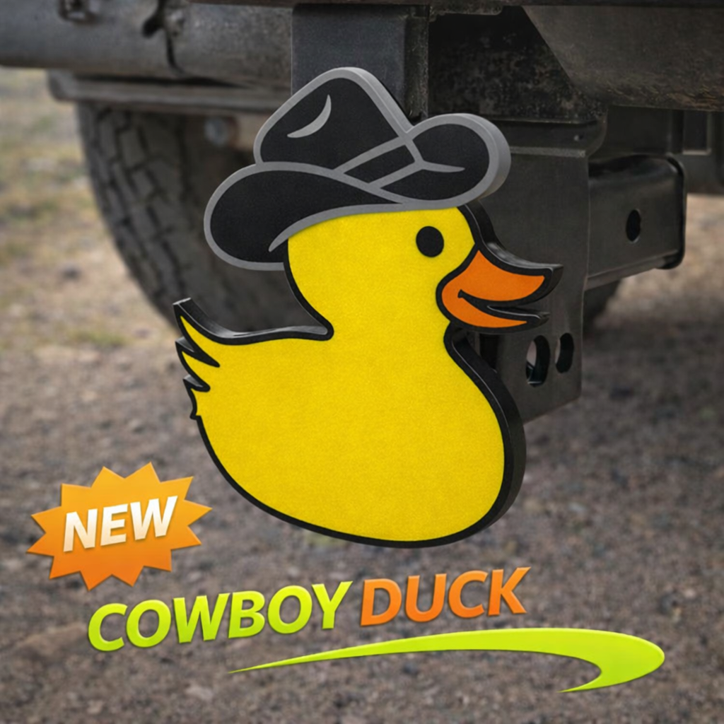 Cowboy Duck hitch cover installed on a 2 inch receiver (hitch cover)